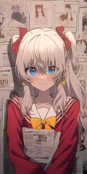 蓝眼动漫女孩