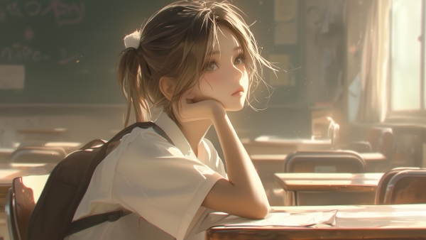 动漫女孩4K电脑壁纸