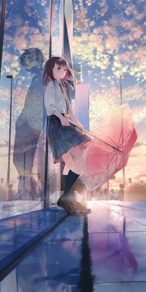 唯美动漫女孩2K高清手机壁纸