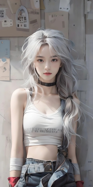 AI生成动漫少女2K手机壁纸