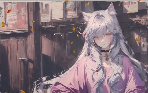 猫耳少女动漫5K电脑壁纸