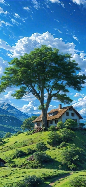 云端之下的山中小屋