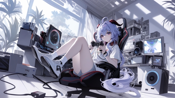 《原神》甘雨休闲游戏4K壁纸