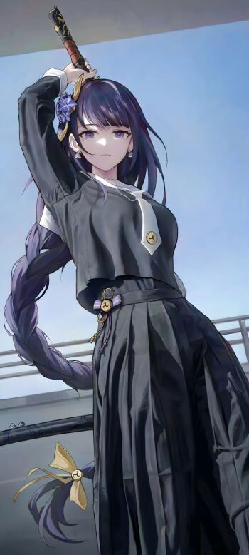 《原神》雷电将军优雅姿态2K手机壁纸