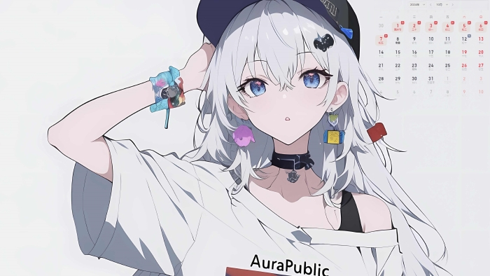 2024动漫十月日历少女4K壁纸