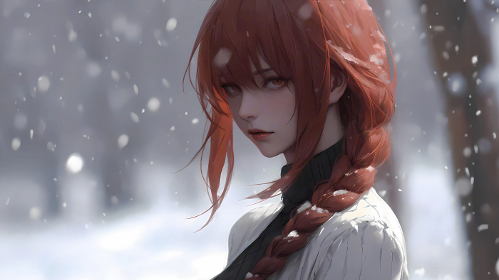 玛琪玛动漫4K雪景横屏壁纸 | 链锯人写实系美图
