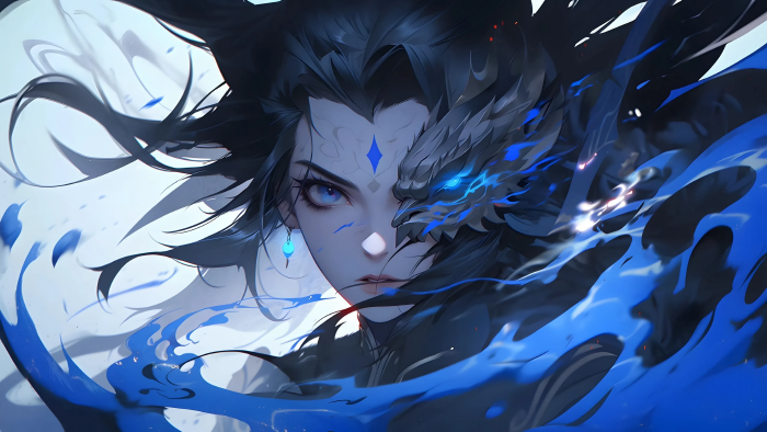 蓝焰魔法少年4K横屏壁纸