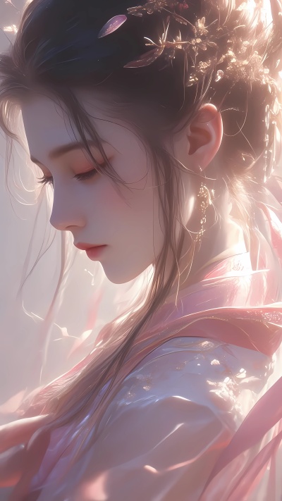 高清古风少女动漫5K手机壁纸