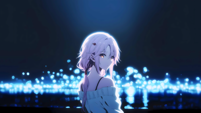 少女夜景回眸 蝶祈8K动漫唯美壁纸