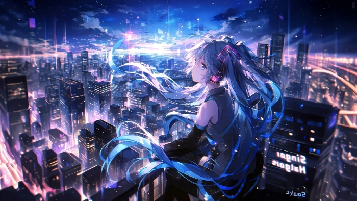 初音未来赛博朋克风壁纸