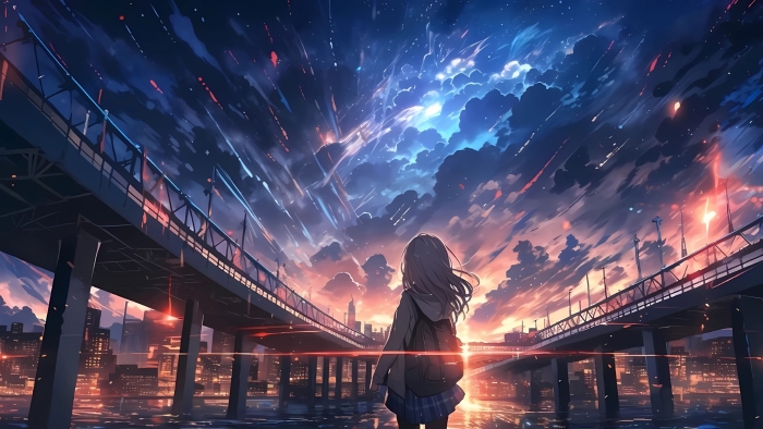 唯美星空动漫4k壁纸