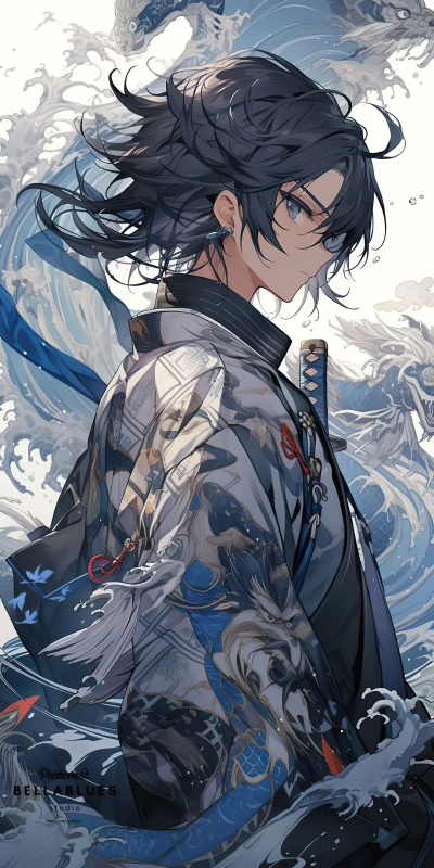 国风龙纹少年4K手机壁纸