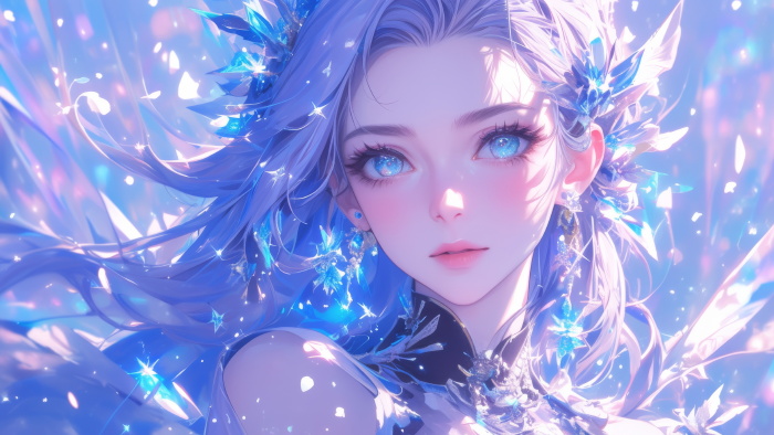 唯美AI绘画动漫少女4K电脑壁纸