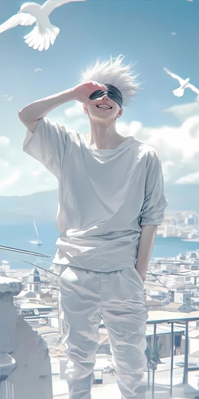 《咒术回战》五条悟动漫5K手机壁纸