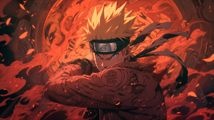 AI绘画鸣人2K电脑壁纸