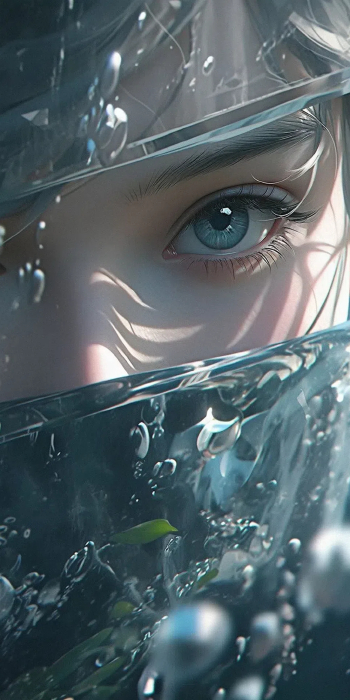 深邃目光动漫2K手机壁纸