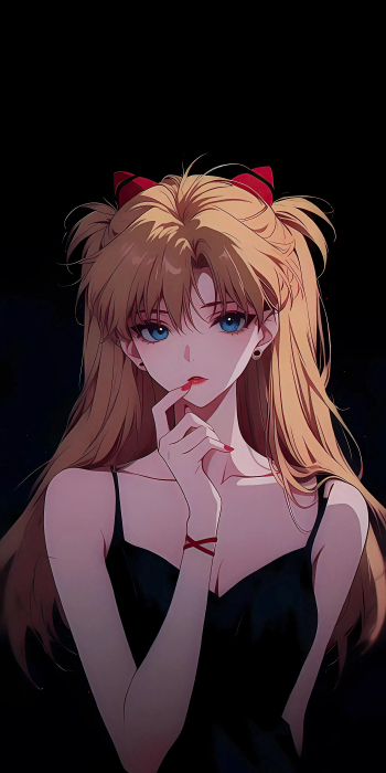 金发双马尾少女2K手机壁纸：甜美与成熟碰撞