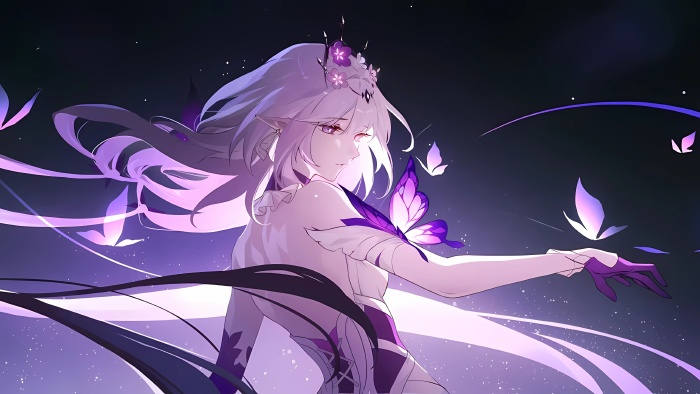 动漫4K电脑壁纸：梦幻空灵中神秘女性的魅力绽放