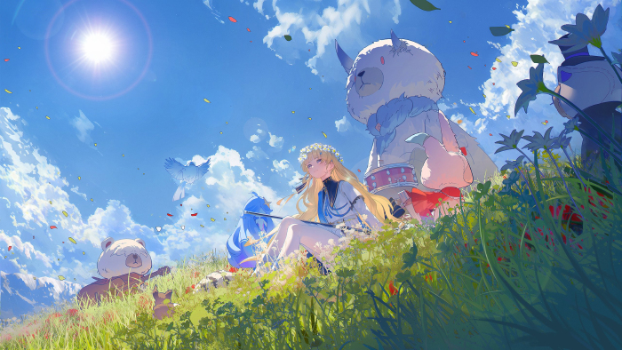 《鸣潮》菲比4K电脑壁纸 | 花海与温暖阳光的治愈时刻