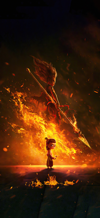 「哪吒·怒焰破天」2K超清手机壁纸