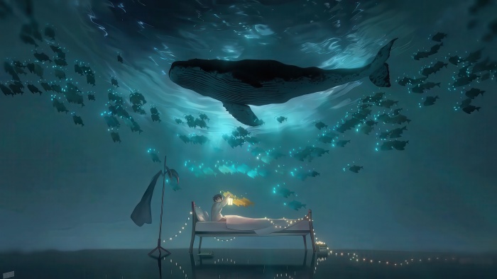 水下梦境 – 动漫4K电脑壁纸