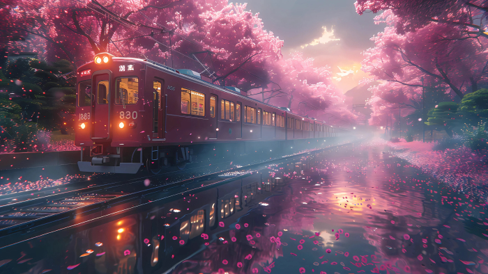 「4K超清」樱花列车830号梦幻之旅