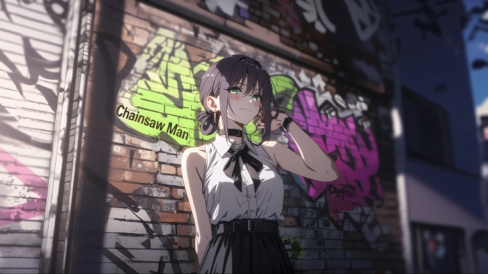 《链锯人》校服角色2K电脑壁纸