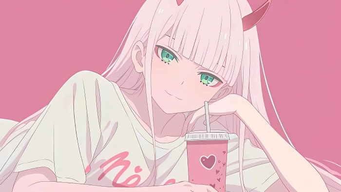 《DARLING in the FRANXX》零二（02）4K电脑壁纸 | 粉色梦幻风格