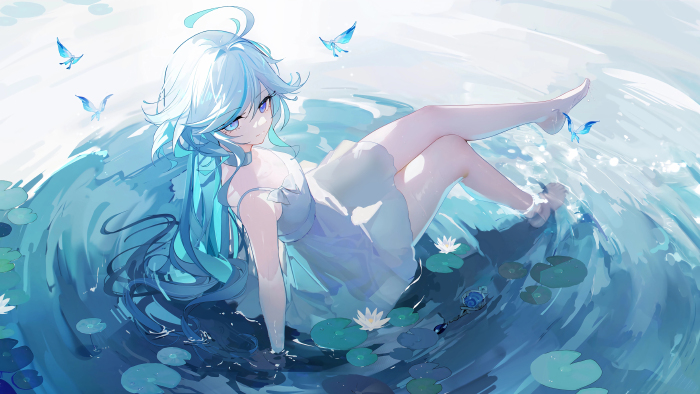 《原神》芙宁娜水中莲花与蝴蝶