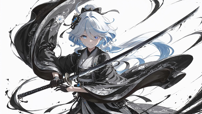 AI 绘就《原神》芙宁娜国风华丽英姿