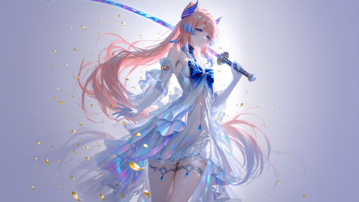 AI 绘原神珊瑚宫心海的梦幻剑舞之姿