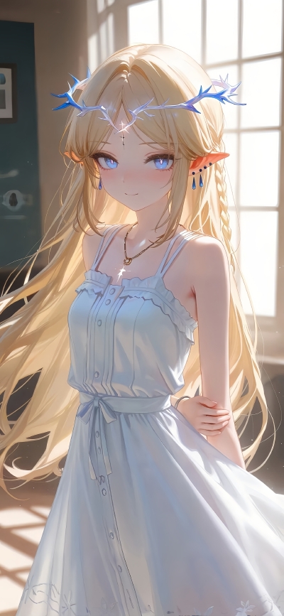 卡提希娅·《鸣潮》唯美天使鹿角角色 · 4K手机壁纸下载