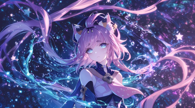 迪奥娜·《原神》星闪酒保猫耳少女 · 4K高清电脑壁纸下载