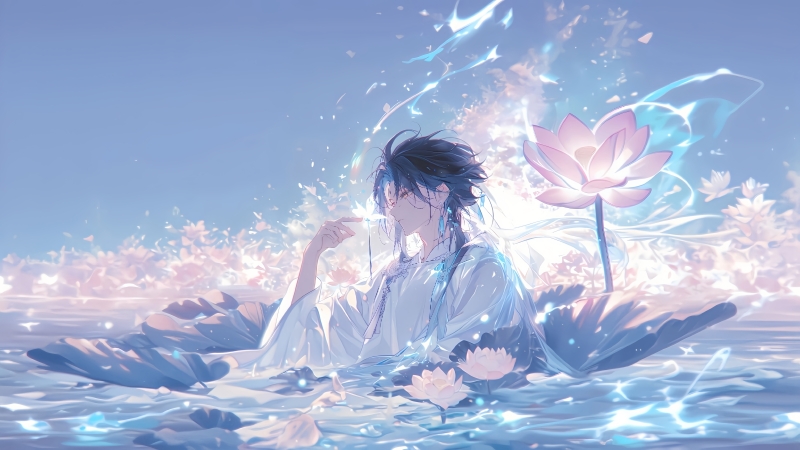 魈·原神4K高清电脑壁纸下载｜莲海冷艳守护者