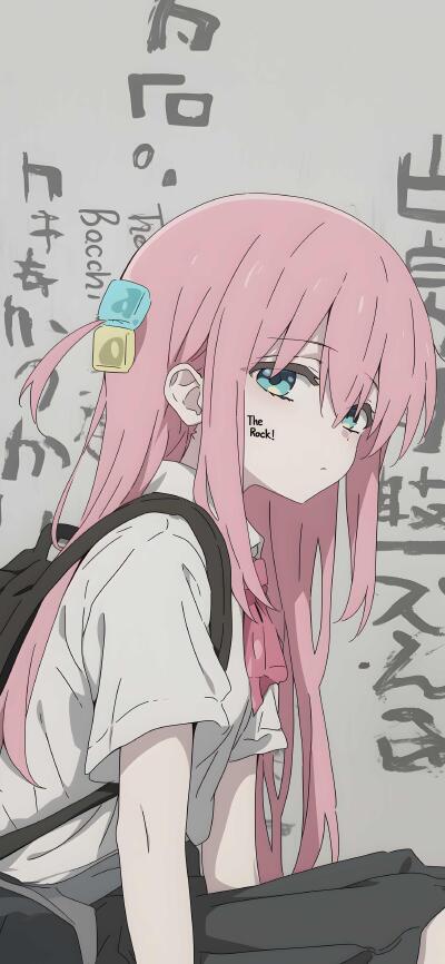 孤独摇滚!波奇酱4K手机壁纸 | 粉发俏皮校园潮流风