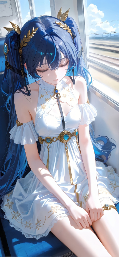 《鸣潮》尤诺·贵族华丽列车沉思 4K手机壁纸