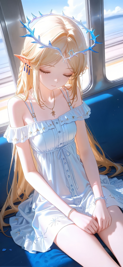 卡提希娅·冰雪旅者 4K奇幻精灵列车手机壁纸