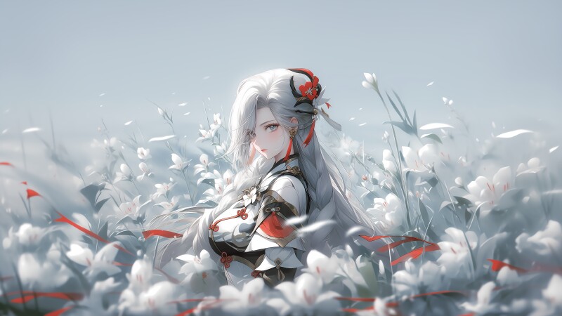 《原神》申鹤·花海孤高 4K高清电脑壁纸