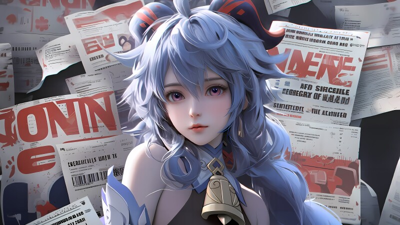 《原神》甘雨4K壁纸 | 梦幻雪景与冷艳弓箭手