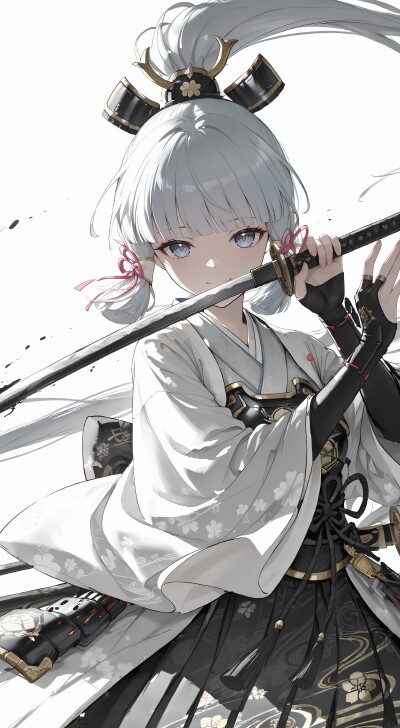 原神神里绫华4K手机壁纸——武士柔刚并济