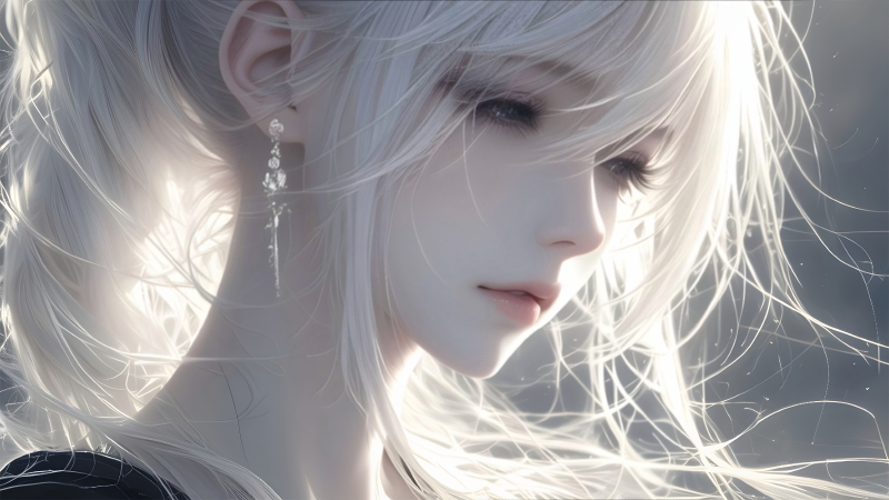 白发少女动漫4K壁纸下载 | 高清唯美动漫桌面背景