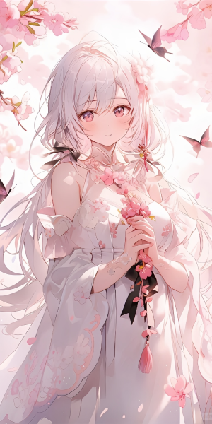 白发少女动漫手机壁纸